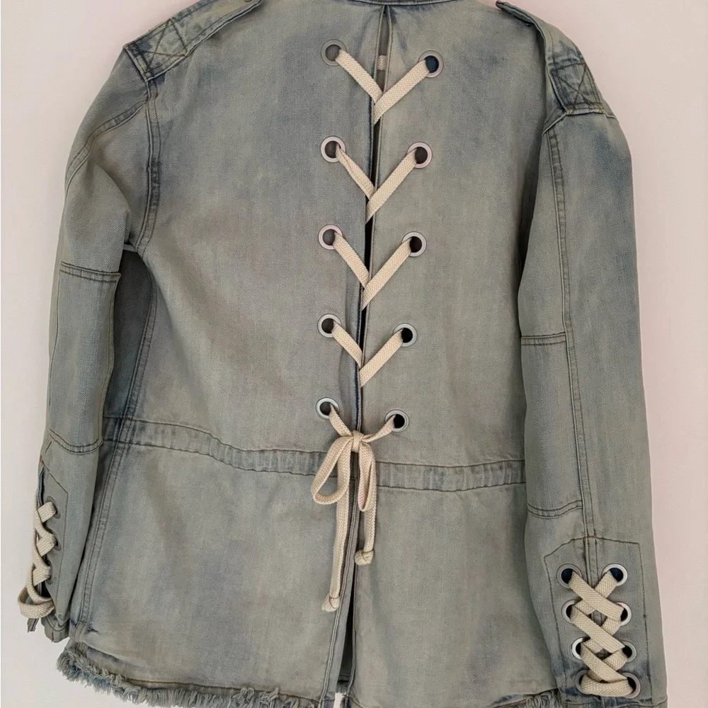 Free People Light blue Denim Jacket - Picture 4 of 6